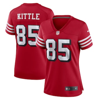 womens nike george kittle red san francisco 49ers alternate 